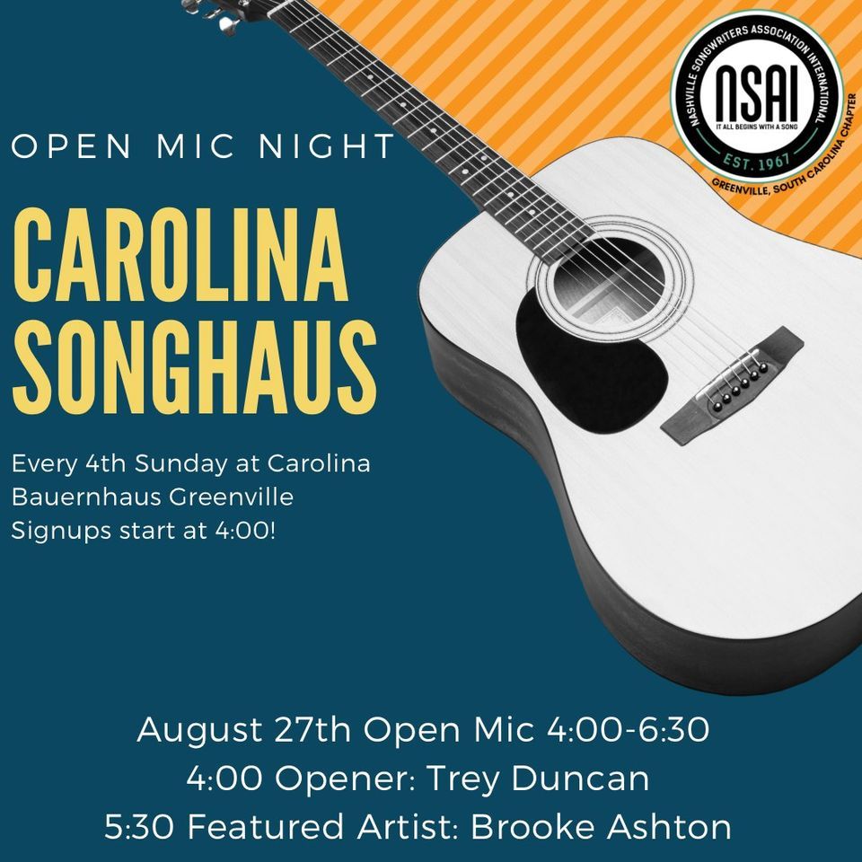 Carolina Songhaus NSAI Open MIc